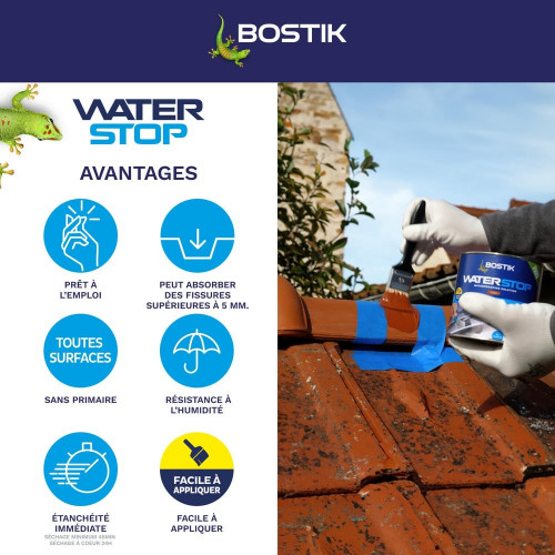 Membrane d'étanchéité Waterstop tuile BOSTIK 1 kg - Bostik