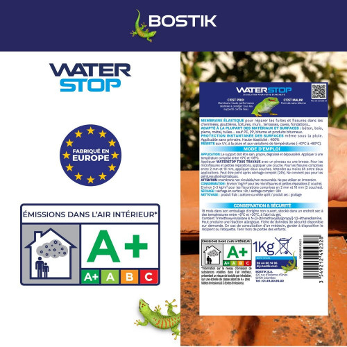 Membrane d'étanchéité Waterstop tuile BOSTIK 1 kg - Bostik