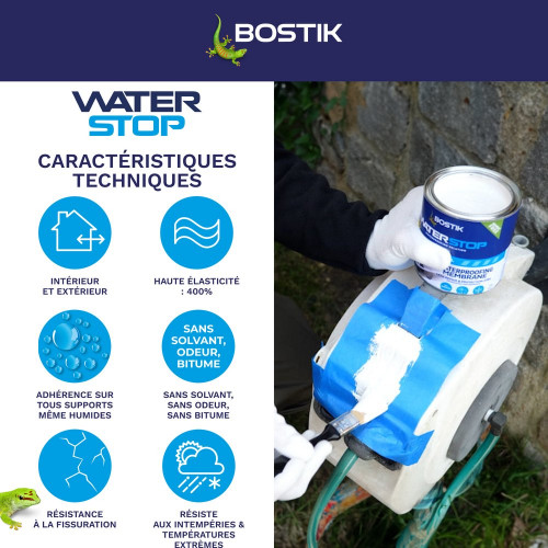 Membrane d'étanchéité Waterstop blanc BOSTIK 1KG - Bostik