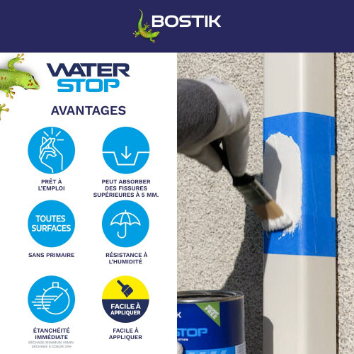 Membrane d'étanchéité Waterstop blanc BOSTIK 1KG - Bostik