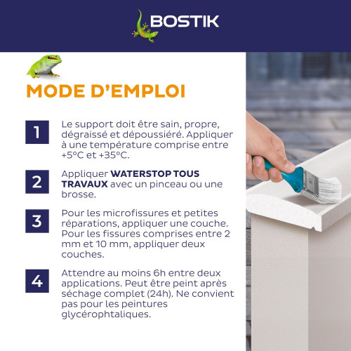 Membrane d'étanchéité Waterstop blanc BOSTIK 1KG - Bostik