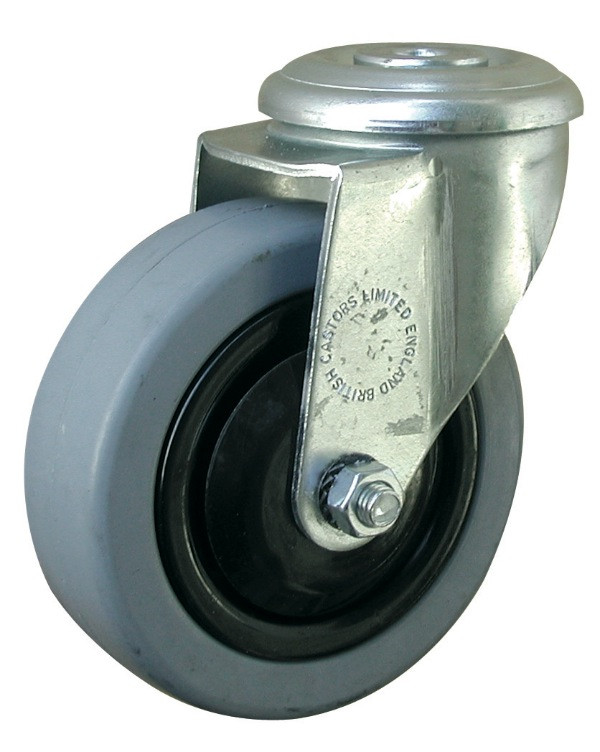 Roulette pivotante sans frein (oeil Ø 10 mm)