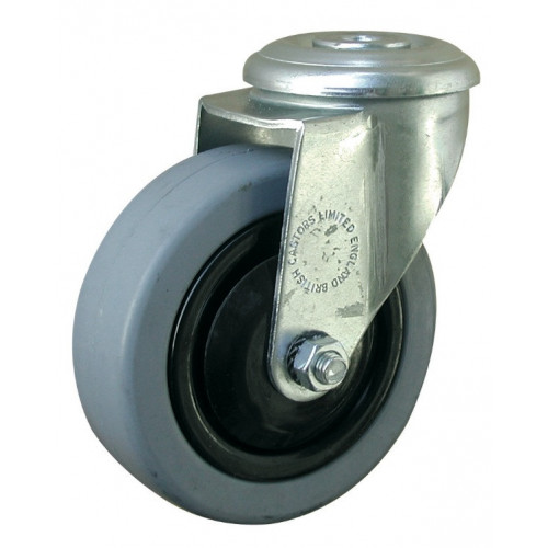 Roulette pivotante avec frein (oeil Ø 10 mm) - OUTIFRANCE 