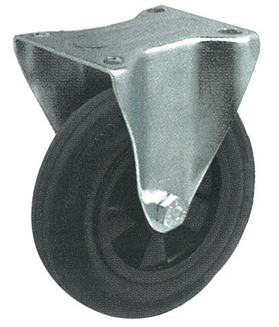 Roulette fixe sans frein (platine 140 x 110 mm)