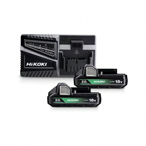 Kit 2 - batterie18V 2Ah BSL1820M + chargeur 14,4V-18V - UC18YFSLW0Z - Hikoki