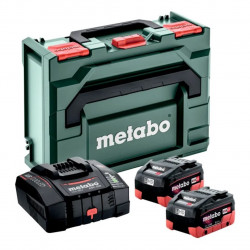 Pack énergie 18 V 2 Batteries 18V + chargeur ultrarapide - Coffret metaBOX - batterie incluse de marque Metabo, référence: B10071100