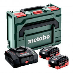 Pack énergie 18 V 2 Batteries 18V + chargeur ultrarapide - Coffret metaBOX - batterie incluse de marque Metabo, référence: B10071200