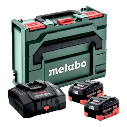 Pack énergie 18 V 2 Batteries 18V + chargeur ultrarapide - Coffret metaBOX - batterie incluse - Metabo