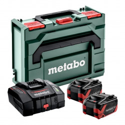 Pack énergie 18 V 2 Batteries 18V + chargeur ultrarapide - Coffret metaBOX - batterie incluse de marque Metabo, référence: B10071300