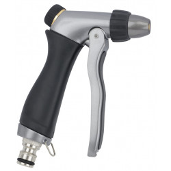 Pistolet d’arrosage métal brossé Boutté - lance à jet progressif haute pression de marque BOUTTE, référence: J10076400