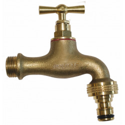 Robinet à clapet M15x21-M20x27 en laiton - avec nez rapide de marque BOUTTE, référence: J10079400