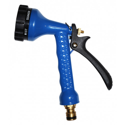Pistolet d’arrosage bleu éco pomme 6 fonctions - avec raccord rapide - BOUTTE