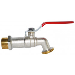 Robinet 1/4 tour M26x34-M33x42 en laiton chromé - manette droite de marque BOUTTE, référence: J10082400