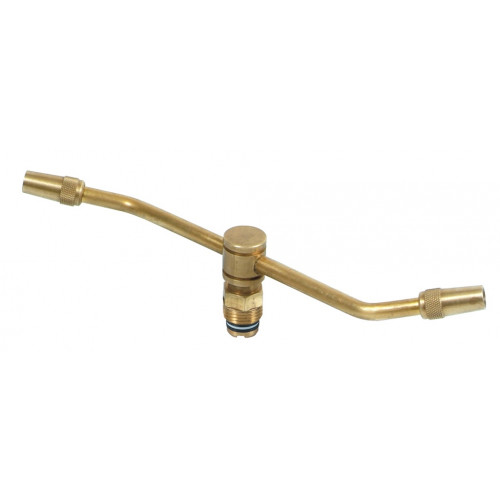 Arroseur rotatif M15x21 en laiton - hélice 27 cm avec jet réglable - BOUTTE
