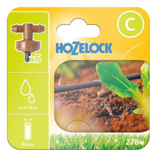 Goutteurs en ligne à pression compensée - 4 L/h - lot de 5 - HOZELOCK