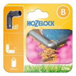 Raccords coudés 90° 13 mm pour arrosage automatique - lot de 5 de marque HOZELOCK, référence: J10090300