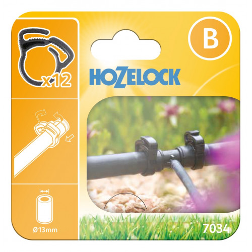 Raccords de serrage 13 mm pour tuyau d’arrosage - lot de 12 - HOZELOCK