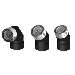 Coude 90° - Apollo Pellets 2.0 - noir - Ø80/130 mm - pour poêle à granulés de marque Joncoux, référence: B10094100