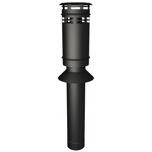 Terminal vertical - Apollo Pellets 2.0 - noir - Ø80/130 mm - longueur 1000 mm - Joncoux