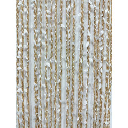 Rideau de porte décoratif - SAMANA - 90 x 200 cm - feuillage artificiel blanc de marque Jardiline, référence: B10100900