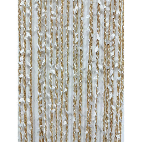 Rideau de porte décoratif - SAMANA - 90 x 200 cm - feuillage artificiel blanc - Jardiline