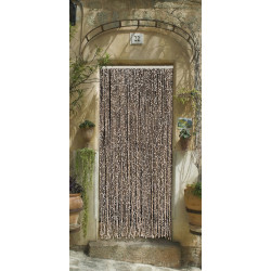 Rideau de porte décoratif - SAMANA - 90 x 200 cm - feuillage artificiel blanc - Jardiline