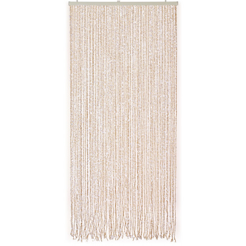 Rideau de porte décoratif - SAMANA - 90 x 200 cm - feuillage artificiel blanc - Jardiline
