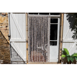 Rideau de porte décoratif - SAMANA - 90 x 200 cm - feuillage artificiel blanc - Jardiline