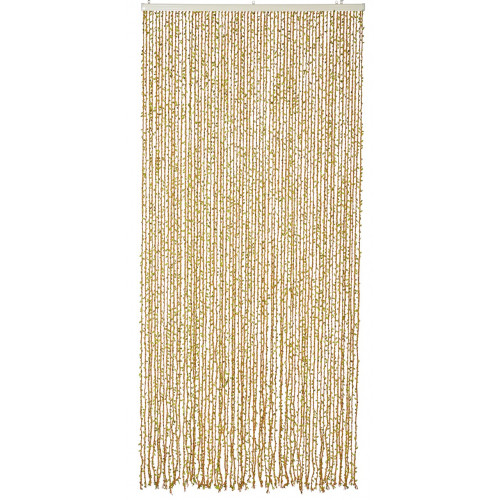 Rideau de porte décoratif - SAMANA - 90 x 200 cm - feuillage artificiel brun - Jardiline