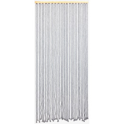 Rideau de porte en corde - CORDAGE - 90 x 200 cm - coton gris 36 bandes de marque Jardiline, référence: B10101200