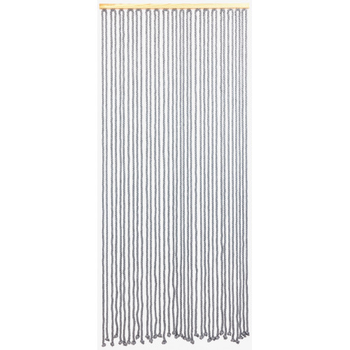 Rideau de porte en corde - CORDAGE - 90 x 200 cm - coton gris 36 bandes - Jardiline