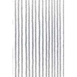 Rideau de porte en corde - CORDAGE - 90 x 200 cm - coton gris 36 bandes - Jardiline