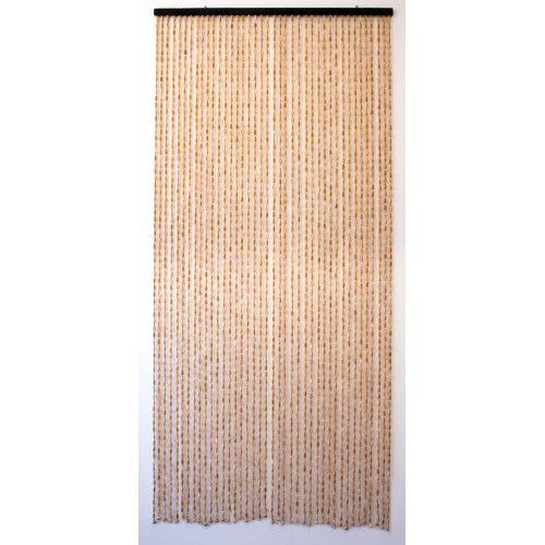 Rideau de porte - Sumatra - 90 x 200 cm - bambou et bois beige 40 bandes - Jardiline