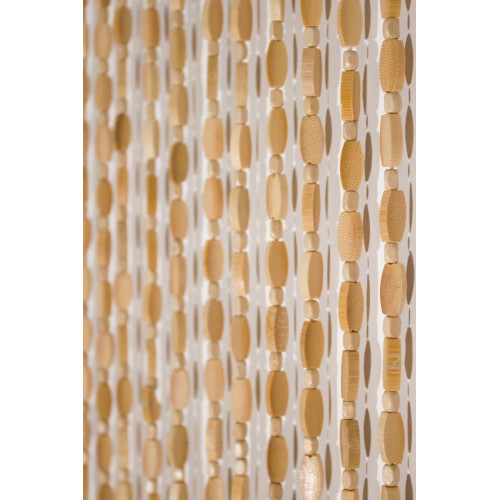 Rideau de porte - Sumatra - 90 x 200 cm - bambou et bois beige 40 bandes - Jardiline