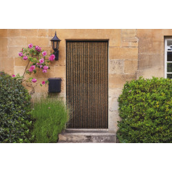 Rideau de porte - Sumatra - 90 x 200 cm - bambou et bois beige 40 bandes - Jardiline