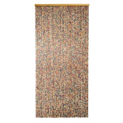 Rideau de porte - POP - 90 x 200 cm - perles de bois multicolores 70 bandes de marque Jardiline, référence: B10101600
