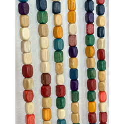 Rideau de porte - POP - 90 x 200 cm - perles de bois multicolores 70 bandes - Jardiline