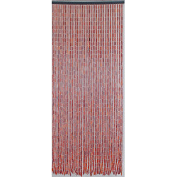 Rideau de porte - BAMBOU - 90 x 200 cm - bambou et perles de bois brun acajou de marque Jardiline, référence: B10101700