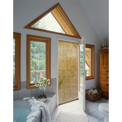 Rideau de porte - Naturel - 100 x 220 cm - bambou naturel verni 110 bâtonnets - Jardiline