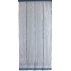 Moustiquaire de porte rideau - Mosquito - 100 x 220 cm - polyester gris 4 bandes de marque Jardiline, référence: J10102500