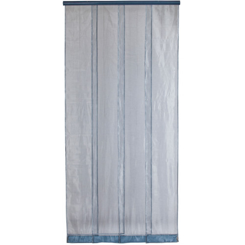 Moustiquaire de porte rideau - Mosquito - 100 x 220 cm - polyester gris 4 bandes - Jardiline