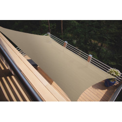 Voile d'ombrage carrée - Austral - sable 5 x 5 m - protection UV 90 % - Jardiline
