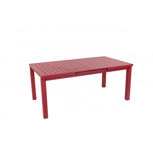 Table de jardin extensible - Santorin - aluminium terracotta 180/240 x 100 x 76 cm - 8 à 10 personnes - Jardiline