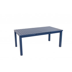 Table de jardin extensible - Santorin - aluminium gris bleuté - 180/240 x 100 x 76 cm - 8 à 10 personnes - allonge automatique de marque Jardiline, référence: J10104700