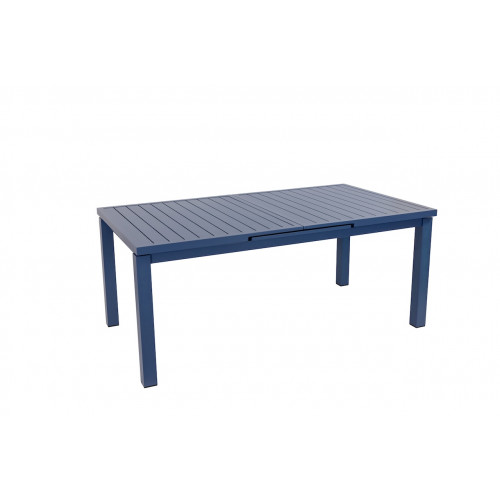 Table de jardin extensible - Santorin - aluminium gris bleuté - 180/240 x 100 x 76 cm - 8 à 10 personnes - allonge automatique - Jardiline