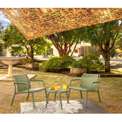Chaise de jardin - Joysxee - polypropylène recyclé vert sauge - fauteuil bas - 75,5 x 68 x 73,5 cm - Jardiline