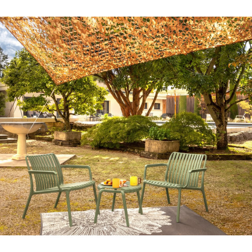 Chaise de jardin - Joysxee - polypropylène recyclé vert sauge - fauteuil bas - 75,5 x 68 x 73,5 cm - Jardiline