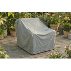 Housse de protection fauteuil de jardin - Cover Garden - Polyester imperméable - 85x85x75 cm - Grège chiné de marque Jardiline, référence: J10105300