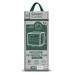 Housse de protection fauteuil de jardin - Cover Garden - Polyester imperméable - 85x85x75 cm - Grège chiné - Jardiline