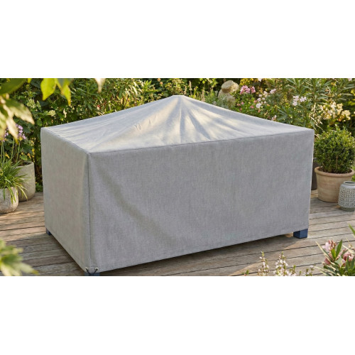 Housse de protection table de jardin - Cover Garden - Polyester imperméable - 160x90x50 cm - Grège chiné - Jardiline